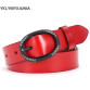  Women's Leather Belt Pin Buckle Waistband Size:95-110cm  
