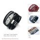 2017 Fashion Alloy Feather Leaf Wide Magnetic Leather Multilayer Wrap Bracelets for Women32673886297