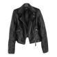 2017 New Women Leather Jacket with Long Sleeve Slim Biker Moto Bomber 