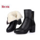 2017 winter genuine leather boots women 