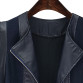 Women s Autumn Zipper Coat PU Patchwork Faux Leather Turn-down Collar32816596939