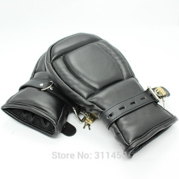 Female Leather Locking Padded Gloves