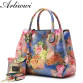 Luxury Shiny Leather Rainbow Color Female Handbag32812471817