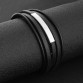 Stainless Steel Leather Bracelet Men Jewelry32815232749
