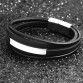 Stainless Steel Leather Bracelet Men Jewelry32815232749