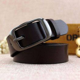 Wide leather belt for women RED