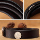 Wide leather belt for women RED