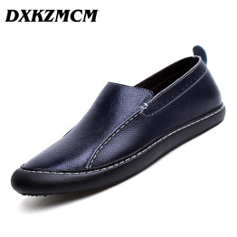 Genuine Leather Men Soft Moccasins Loafers 