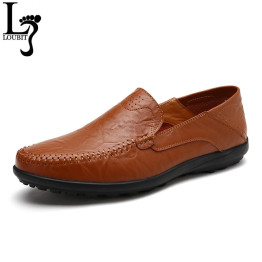 Men Shoes Leather Soft Loafers