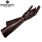 Genuine Leather Women Keep Warm Long Gloves 