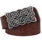 Leather belt metal buckle retro Celtic knot Design 