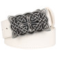 Leather belt metal buckle retro Celtic knot Design32621331356