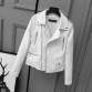 Women Biker Leather White Jacket32797125379