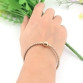 Fashionable GOLD Brown Genuine Leather Bracelet32507004211