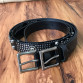 Genuine Leather Vintage Metal Skull Punk Men's Belt 
