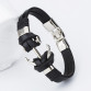  Fashionable Charm Leather Anchor Men's Bracelets 