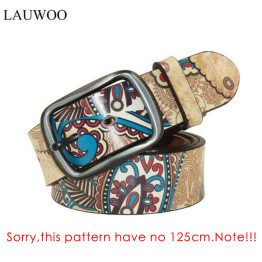 LAUWOO Women's Genuine leather belt 