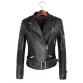  Women's 2017Rivet Zipper Motorcycle Faux Leather Coat 