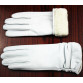 White Leather sheepskin gloves 