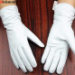 White Leather sheepskin gloves32756080349