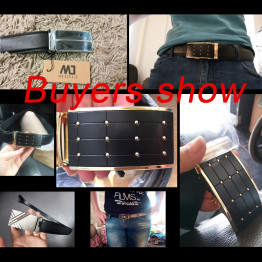 MEDYLA  Automatic Buckle Brand Designer Leather Belt  