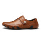  Genuine Leather 100% Soft Cowhide Fashion Men's Casual Shoes 