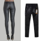  Women's Fashion Low Waist Trousers Slim Skinny Zipper Leather Pants