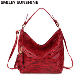 SMILEY SUNSHINE snake leather shoulder bag 