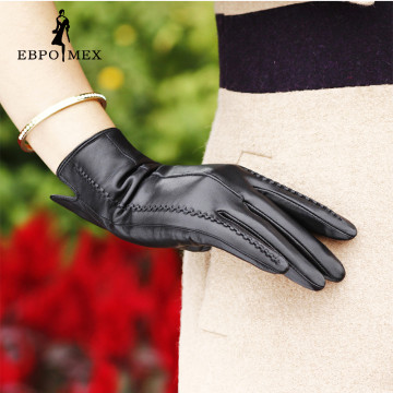  Fashionable Female gloves,Genuine Leather,Length 25 cm