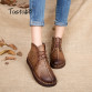 Women's Retro Boots Handmade Ankle Boots in Leather