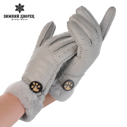 Warm gloves male sheepskin fur