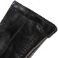  Genuine Leather,Length 25 cm,Black gloves for women