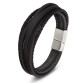 Stainless Steel Chain Genuine Leather Bracelet32811637320