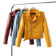 Women s Short Faux Leather Jacket Zipper in Bright Colours32794477401